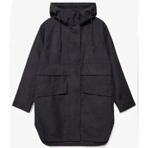 Everlane The Renew Anorak High Low Hem Water Repellant Jacket Black S